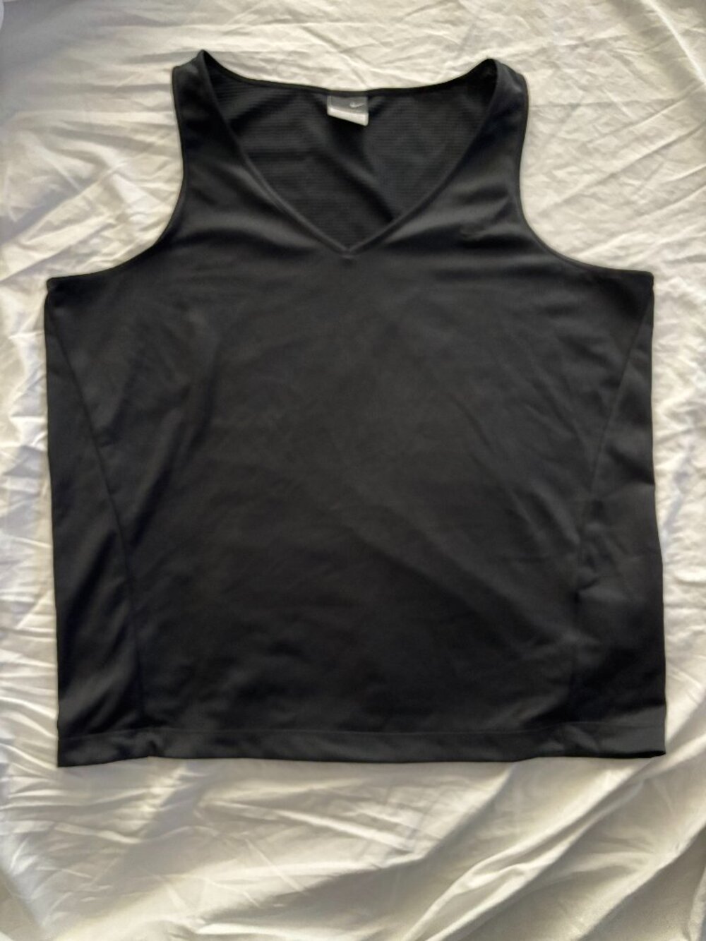 NWOT Vintage Nike Sphere Dry Activewear V-Neck Tank Top Black Sz XL